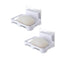 2Pcs/Set Soap Box No Drilling Easy to Install Ventilated Drained Wall Mounted Shower Soap Holder for Bathroom-White
