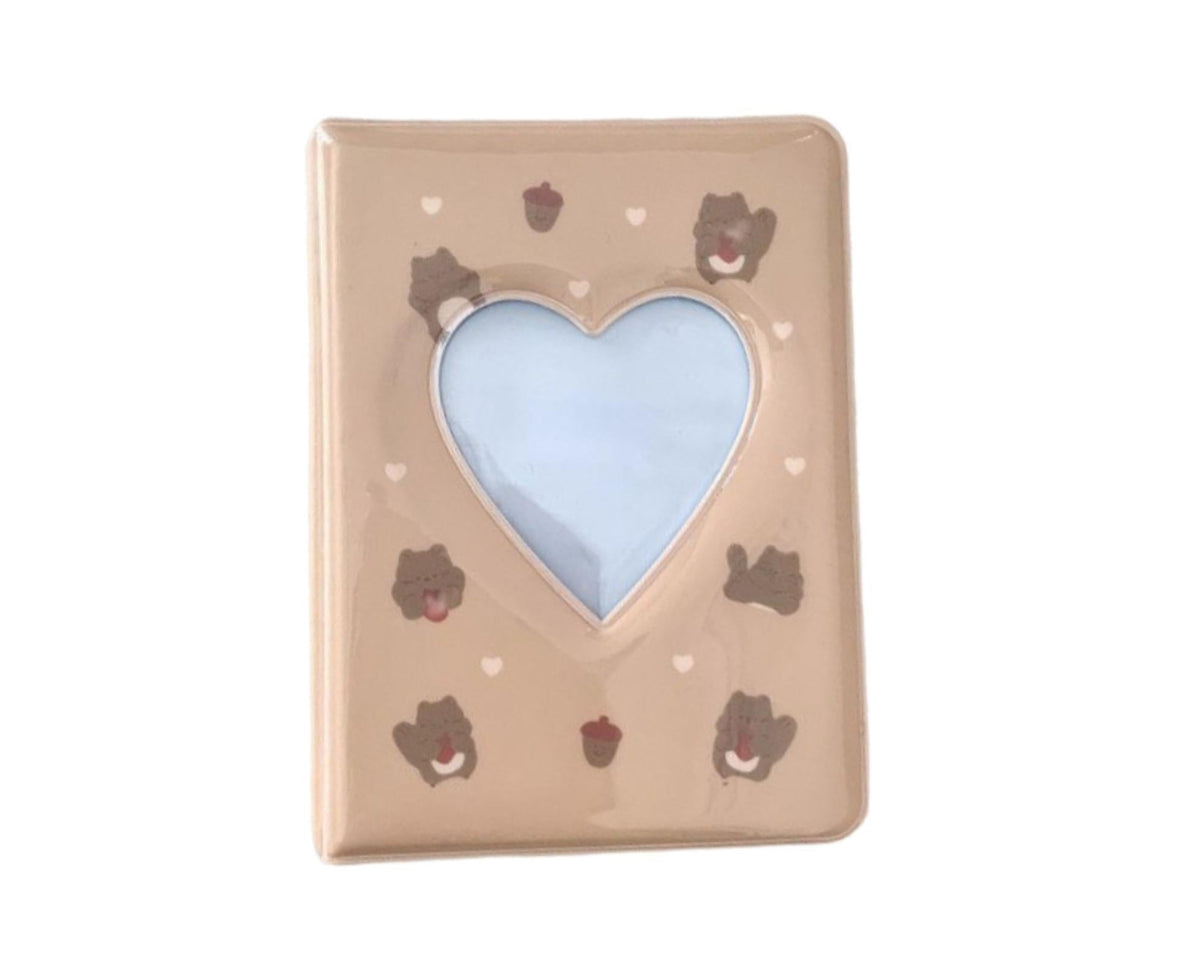 3 Inch 40 Pockets Card Book Waterproof Mini Cartoon Animal Photo Album Storage Pouch Dormitory Supplies