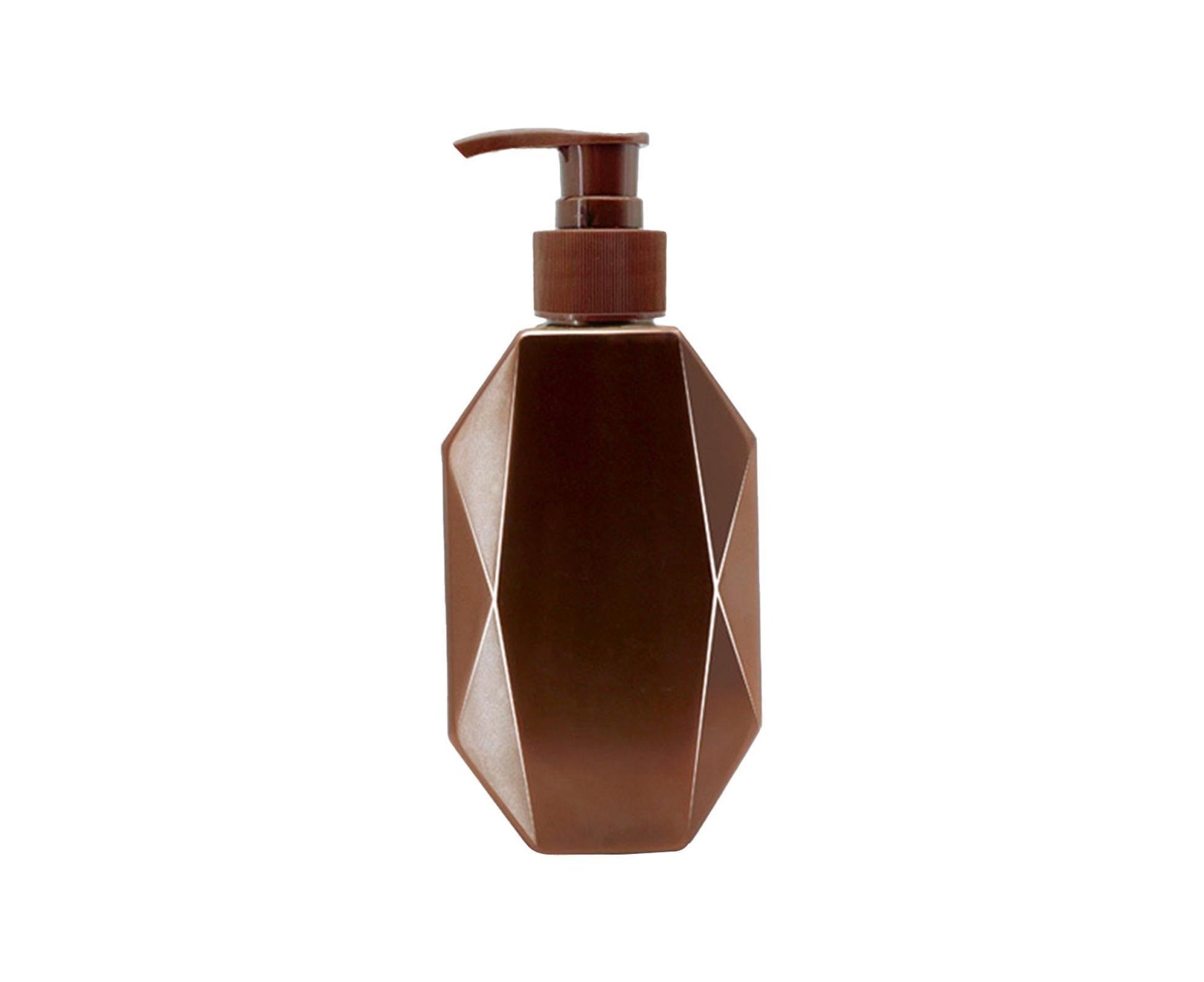 300/500ml Soap Dispenser Refillable Widely Applied PET Irregular Shampoo Pump Bottle for Home-Coffee 300ml