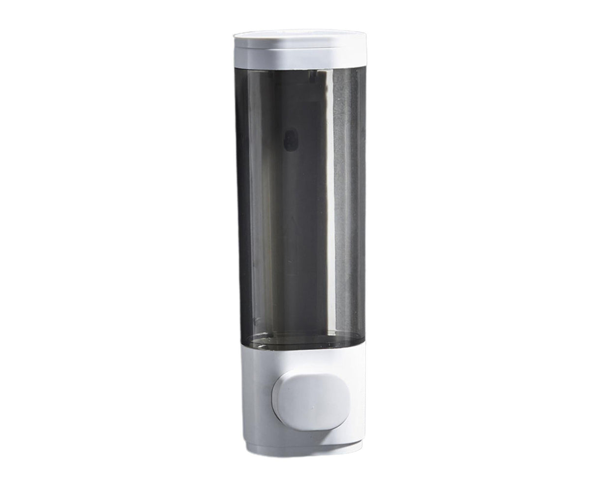 300ml 600ml Soap Dispenser Manual Press Bottle No Punching Long Strong Pump Transparent Body Wash Box Bathroom Accessories-Bilateral White