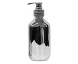 300ml Soap Dispenser Refillable Spiral Mouth Mini Built-in Spring Body Wash Dispenser Bathroom Supplies -Silver