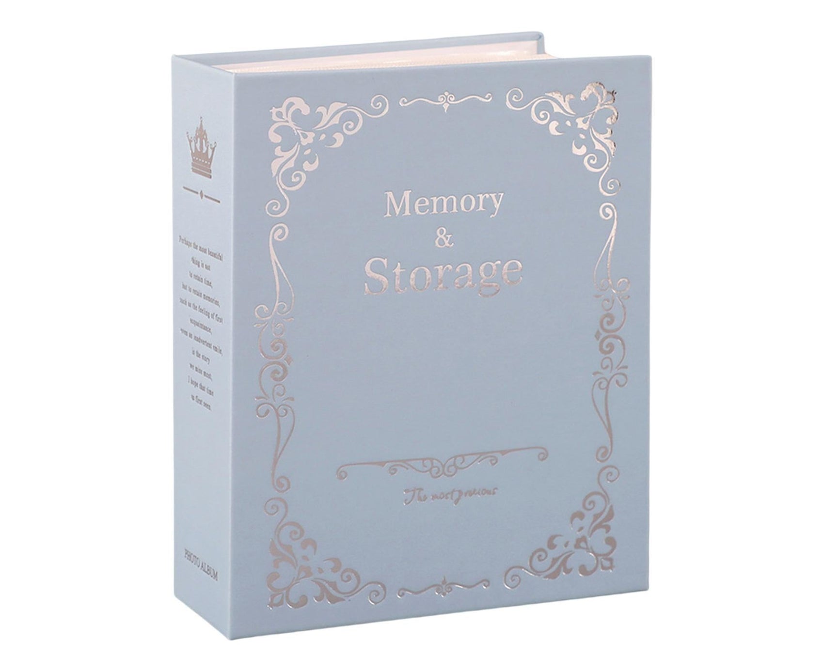 6 Inch Photo Album Bronzing Design Antiging Inserted Type Storing 100 Pockets Family Memory DIY Vintage Picture Album Book Home Supplies - Blue