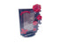 Acrylic Photocard Holder Rose Lily Flower Theme Heavy Duty Standing Mini Photo Stand Picture Display Frame Table Decoration - Red