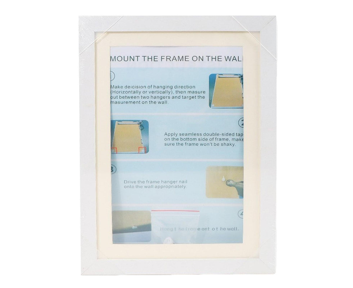babies Artwork Frame Front Opening Picture Frame High Strength Easy Installation Artwork Craft Photo Frame Hanging Wall Decor - White