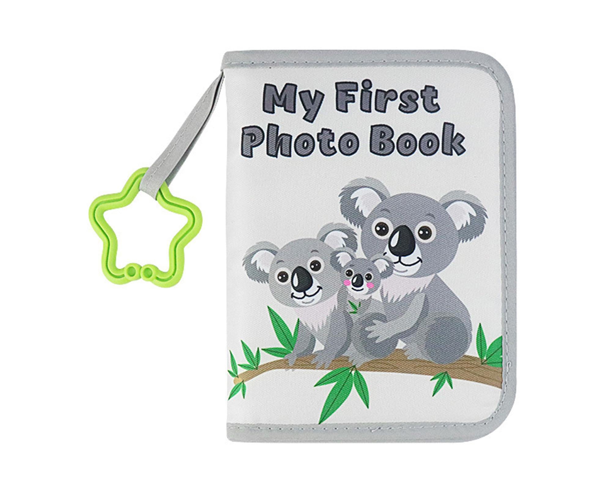 babies Photo Album Promote Brain Development Create Lasting Memories Soft Cloth Photo Book for babiess - Grey