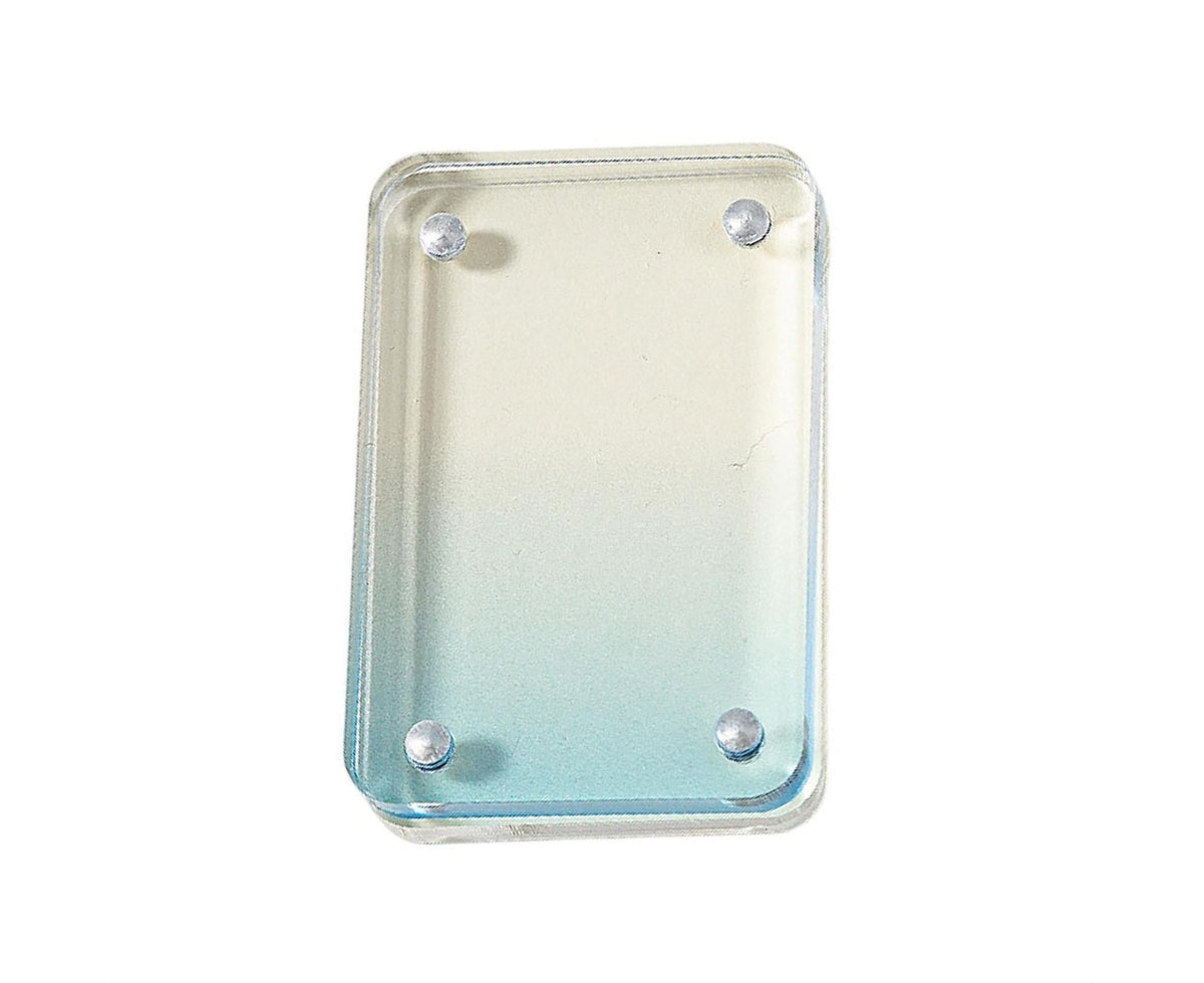 Card Brick grip Suction Transparent Visible DIY Store Photos Gradient Color Flowing Sand Mahjong Size Card Case Album Home Supply - Blue