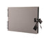 Double Coil Thickened Paper Ribbon Bowknot Photo Album 40 Sheets 80 Pages Stickup Picture Storage Book Photo Accessories - Grey