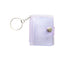 Mini Photo Album Flip Page Sequins Transparent Snap Hanging Ring 16 Pockets Card Photo Holder Memory Gift - Purple