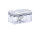 Multifunctional Soap Box Drainable Eco-friendly Built-in Spring Soap Holder Household Supplies-Grey