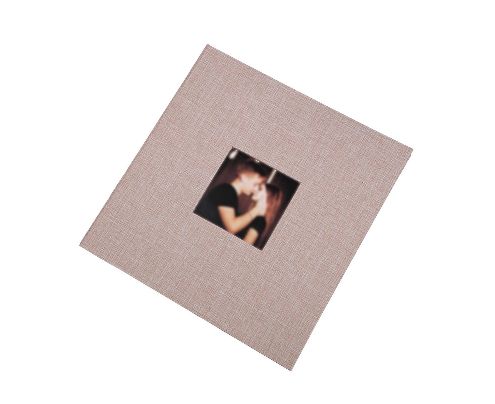 Photo Album 40 Pages Linen Cover Hardcover Reusable Sticky Stamp Collection Book Family Photos Storage Memory Book Scrapbook with Box - Beige