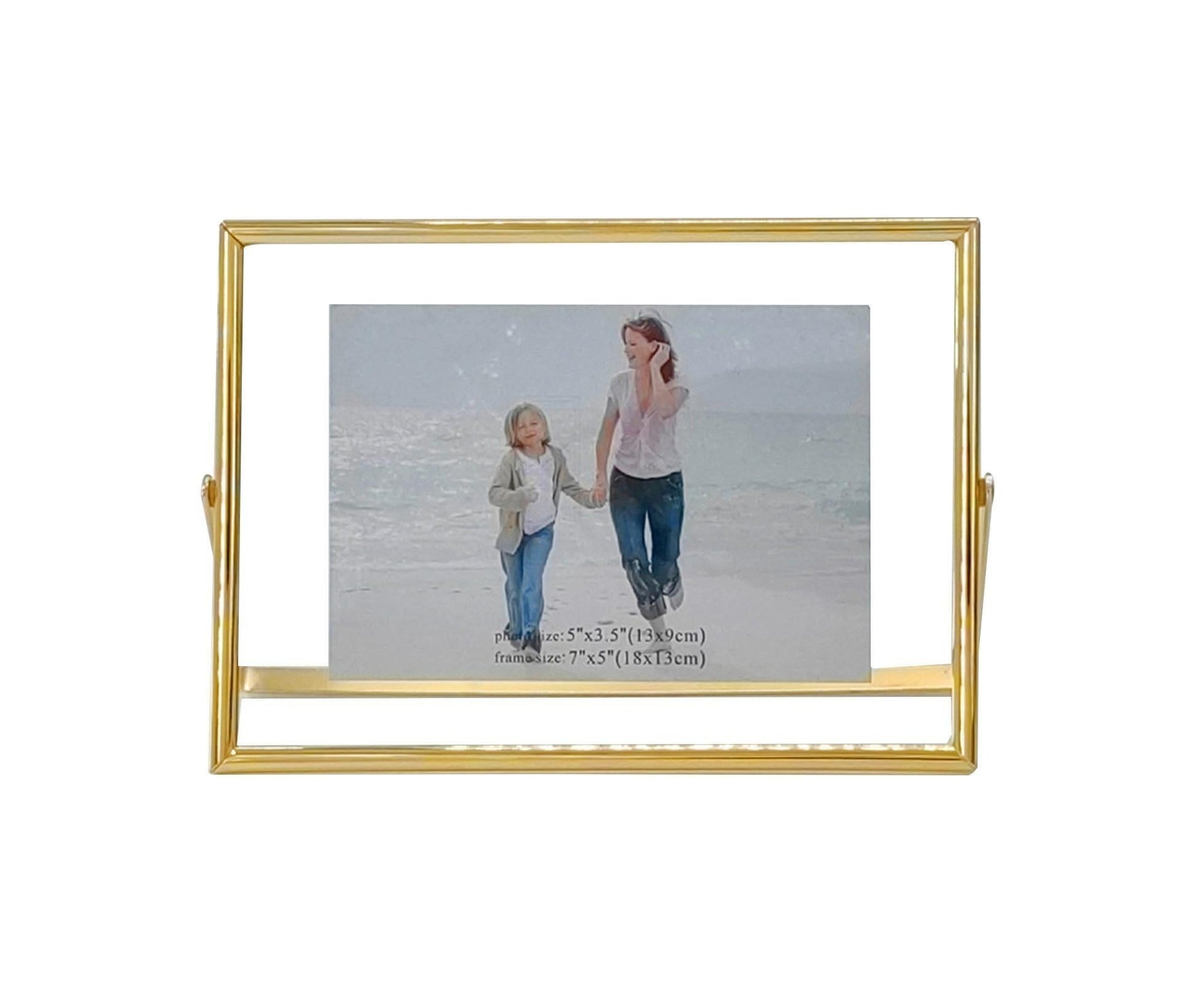 Photo Frame Adjustable Durable Metal Frame Photo Holder Elegant Stylish Picture Frame for Home Decoration - Golden