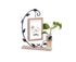 Picture Frame Double Sided Stable Base Smooth Edge High Strength Rustproof Decorative Burr Free Desktop Photo Frame with Hydroponic Vase Home Supplies