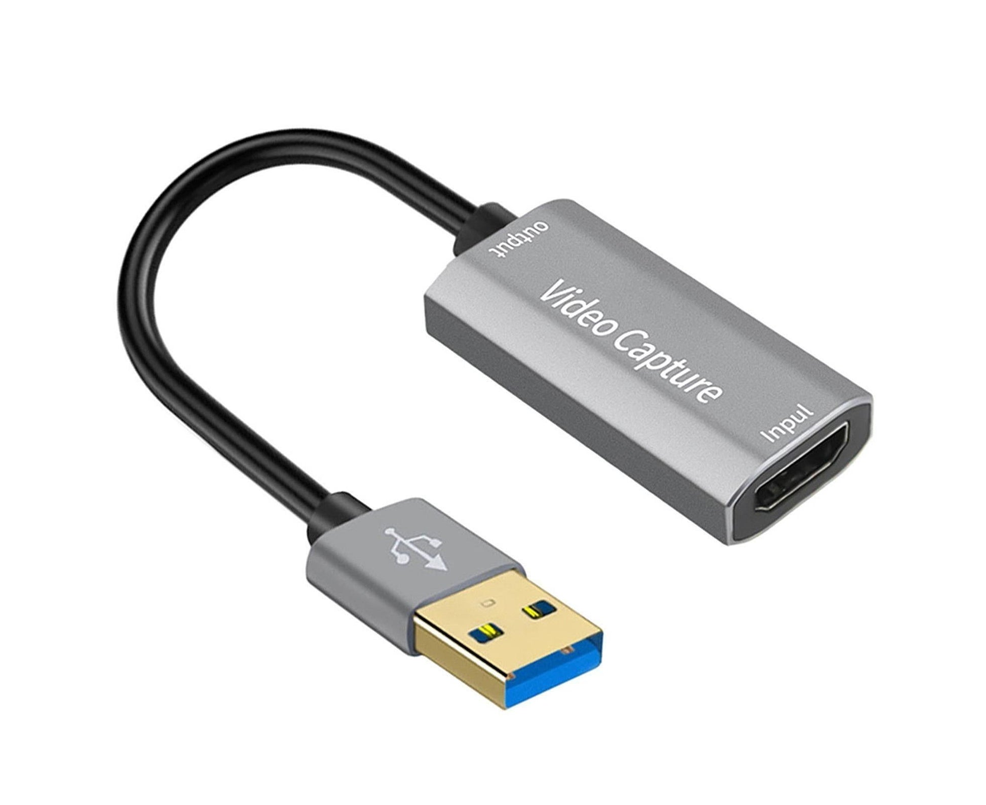HDMI-compatible to USB Video Capture Card Game Camera Recorder Live Streaming Webcasting - Grey