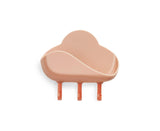 Selfdhesive Soap Box Hooked Cloud Shape Long Lasting Storage Shelf for Home-Red