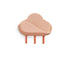 Selfdhesive Soap Box Hooked Cloud Shape Long Lasting Storage Shelf for Home-Red