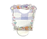 Sign Stand Ornament Irregular Wave Edge Acrylic Flower Pattern Surrounding 3 Inch  Album Photocard Stand Household Use