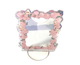 Sign Stand Ornament Irregular Wave Edge Acrylic Flower Pattern Surrounding 3 Inch  Album Photocard Stand Household Use