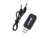 Mini 3.5mm Jack USB Wireless Bluetooth-compatible Audio Receiver Adapter for PC Speaker - Black