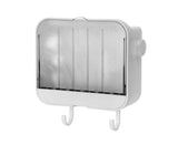 Soap Box Creative Waterproof Lightweight Soap Storage Organizer Dish Towel Rack for Home-White