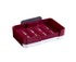 Soap Box Punch Free Good Load Capacity Plastic Soap Holder with Water Tray for Home - Red