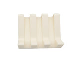 Soap Dish Easy Clean Self-draining Silicone Convenient Quick Drainage Soap Rack Toilet Supplies -Ivory