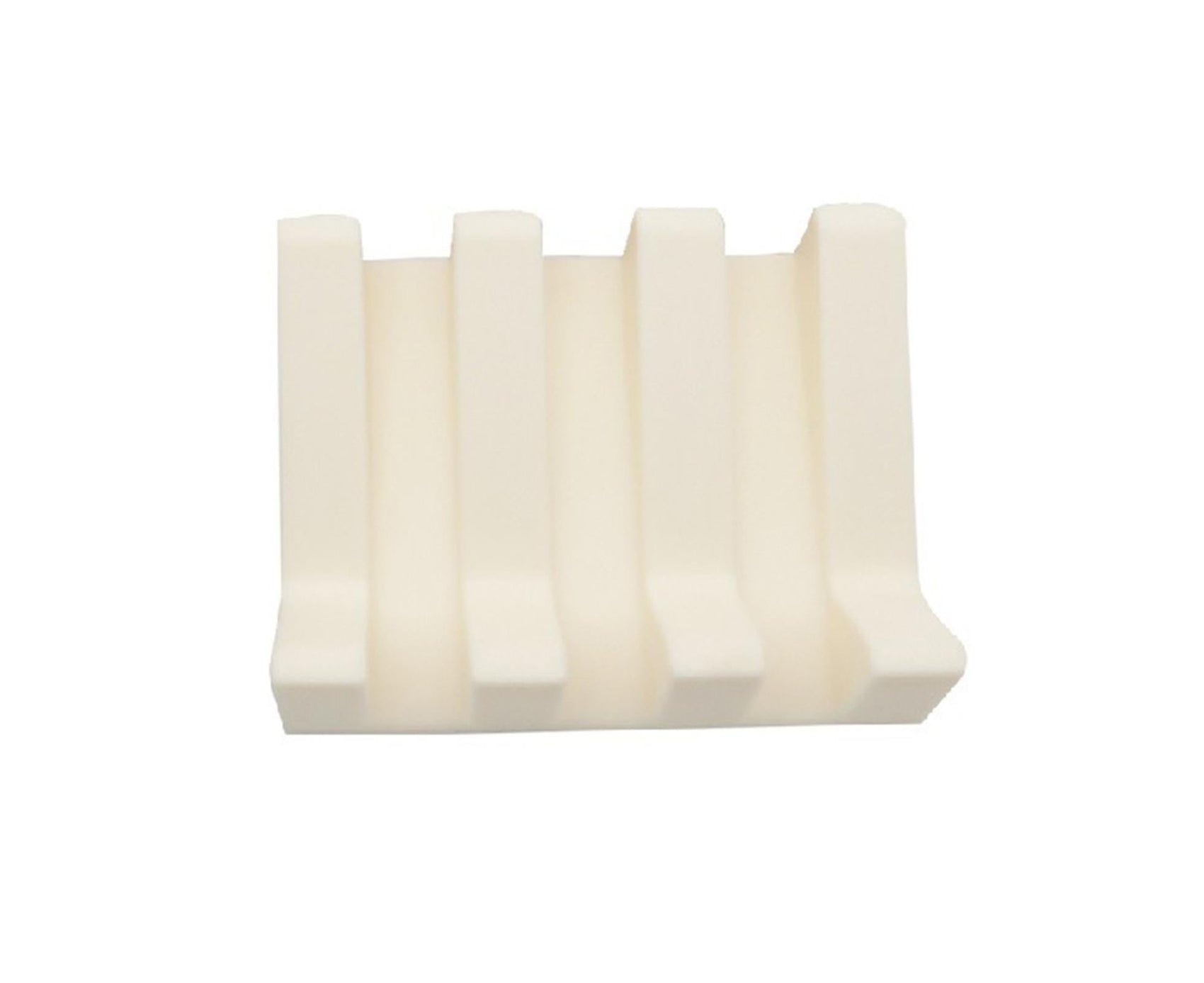 Soap Dish Easy Clean Self-draining Silicone Convenient Quick Drainage Soap Rack Toilet Supplies -Ivory