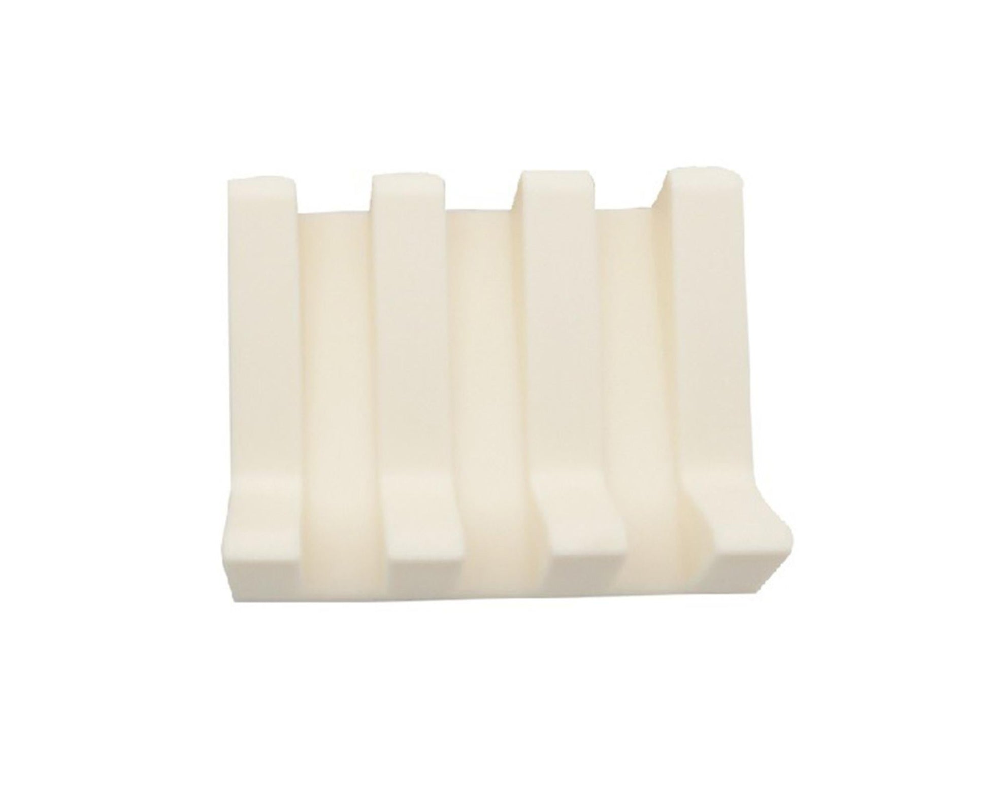 Soap Dish Easy Clean Self-draining Silicone Convenient Quick Drainage Soap Rack Toilet Supplies -Ivory