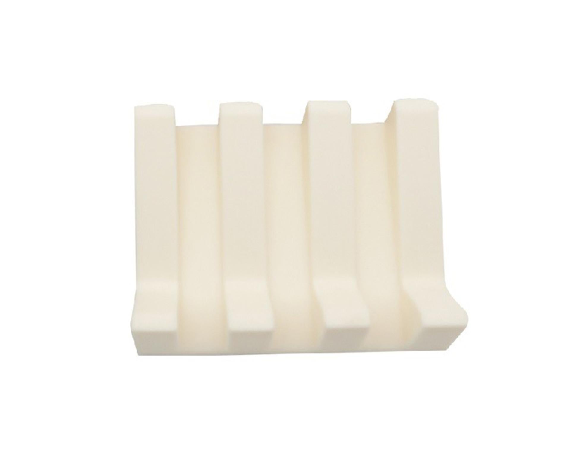 Soap Dish Easy Clean Self-draining Silicone Convenient Quick Drainage Soap Rack Toilet Supplies -Ivory