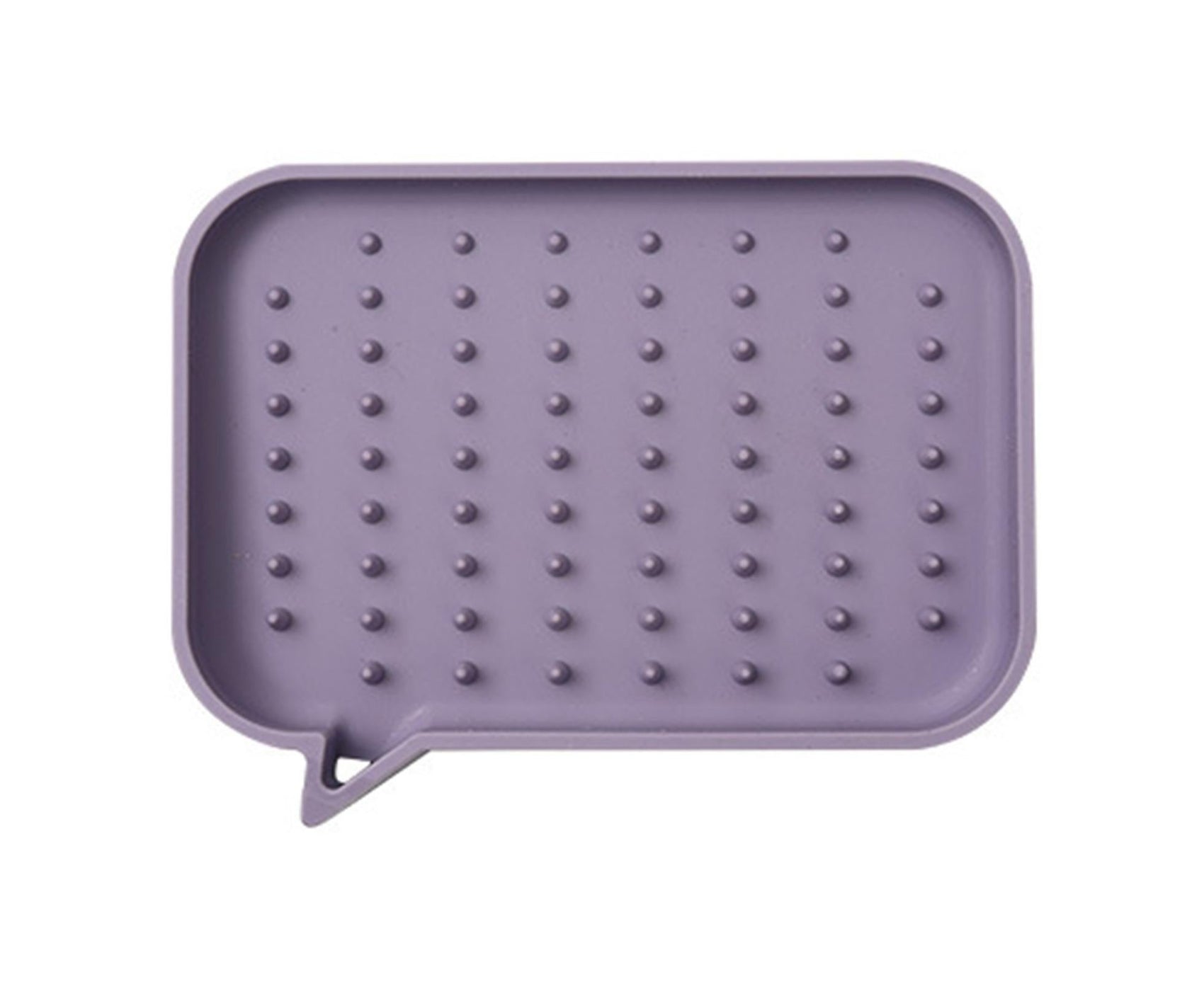 Soap Dish Rectangle Minimalist Silicone Tear-resistant Sponge Holder for Kitchen-Purple