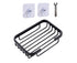 Soap Dish Self-draining Easy Installation Space Aluminum Simple Reused Soap Box for Shower-Black