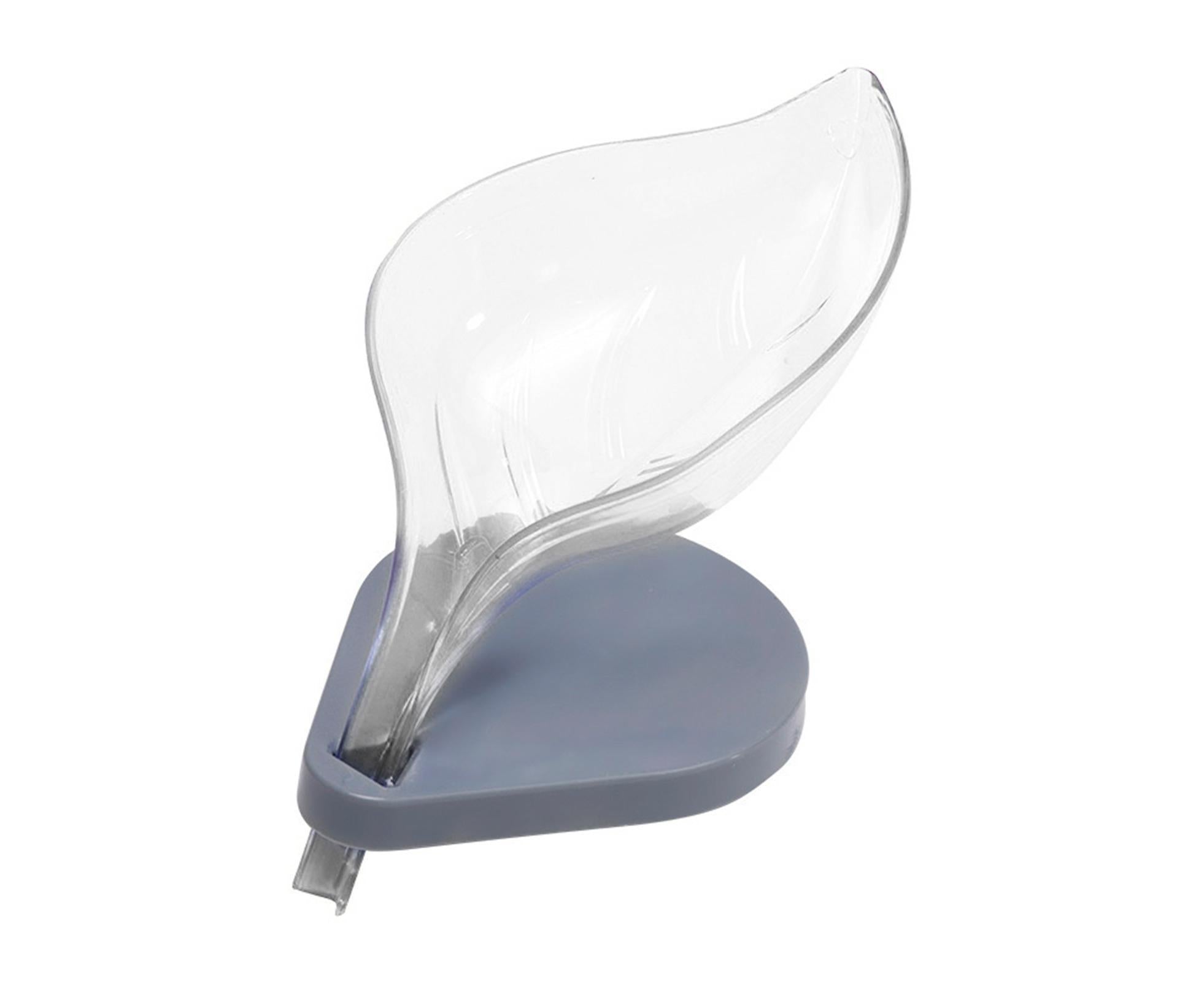 Soap Holder Drainage Design Leaf Shape Solid Color Punch-free Great Stickiness Storage Soaps Sturdy Structure with Sucker Soap Plate Bathroom Stufflear