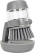 Soap Brush with Organizer, Kitchen Dish Brush Set for Cleaning Pots and Pans (Grey)