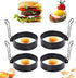 Stainless Steel Egg Rings, Omelette Mold, Non-Stick Egg Rings with Folding Handles, Round Egg Rings