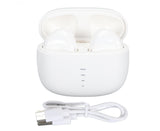 Language Translator Earbuds Multifunction HD Noise Reduction Bluetooth 5.1 144 Kinds Languages Real Time Translation Headphone White