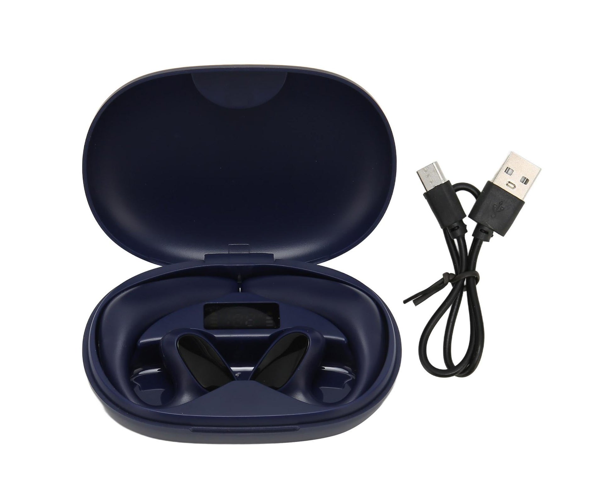 Bluetooth Translator Headphones 144 Languages Stereo Translation Earphone with Charging Case for Android IOS Blue