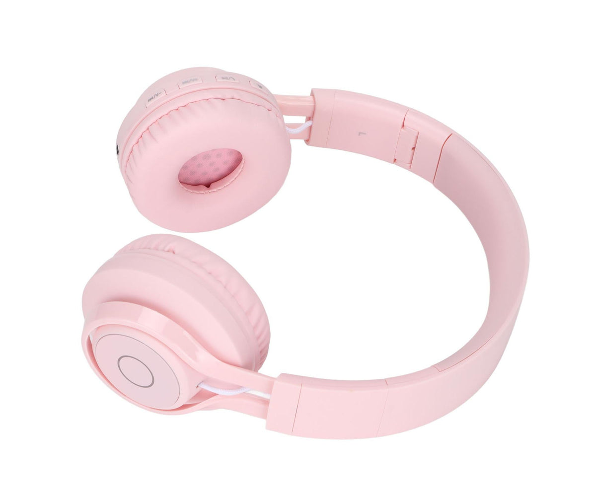 babies Bluetooth Headphones Foldable Ajustable RGB Colorful Light Headset with Mic for babies Study BT06C