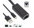 Wired Network Card High-speed Anti-interference Plug Play Micro USB2.0 10/100Mbps External WiFi Network Card for Desktop - Black