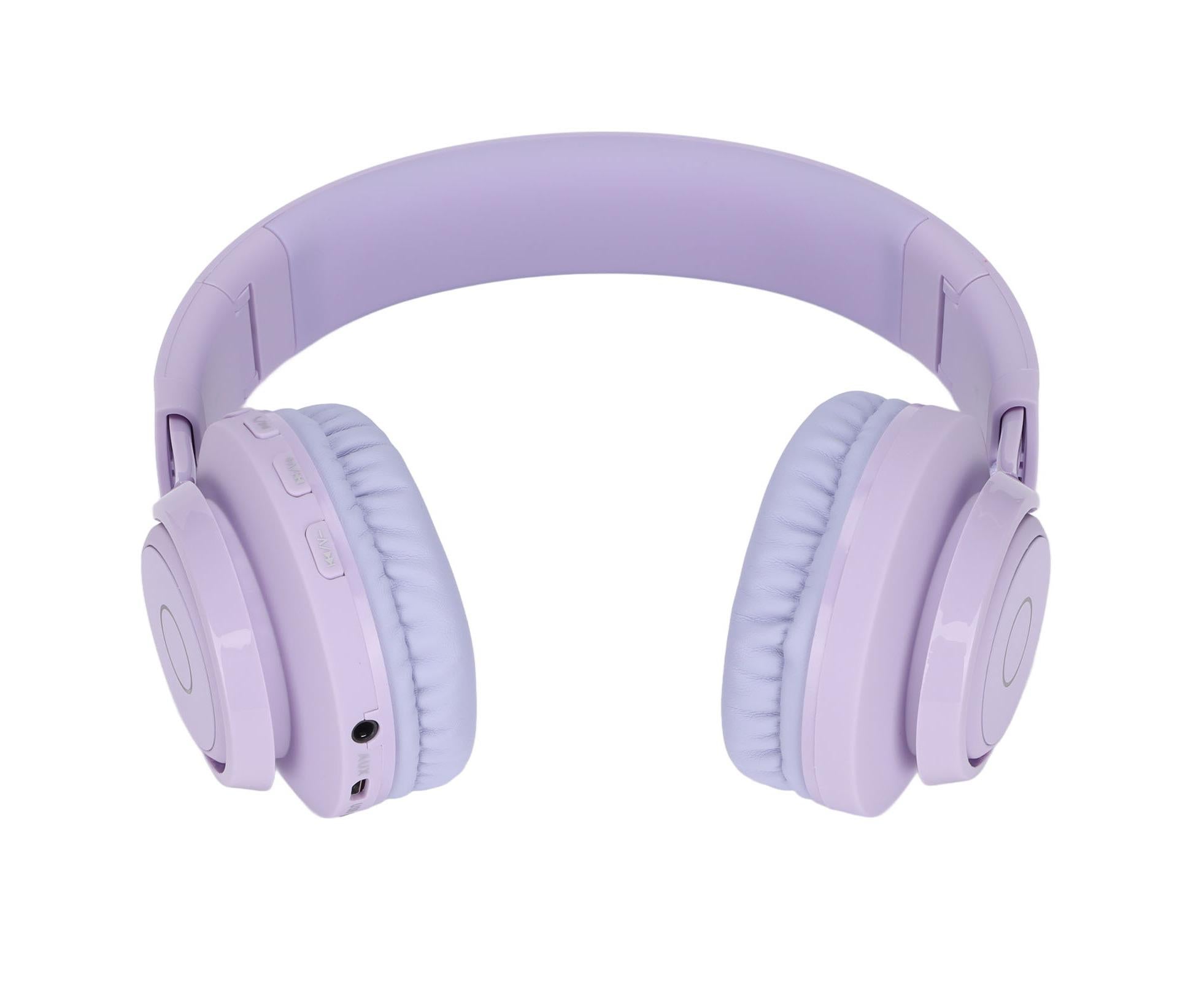 babies Bluetooth Headphones Foldable Ajustable RGB Colorful Light Headset with Mic for babies Study BT06C