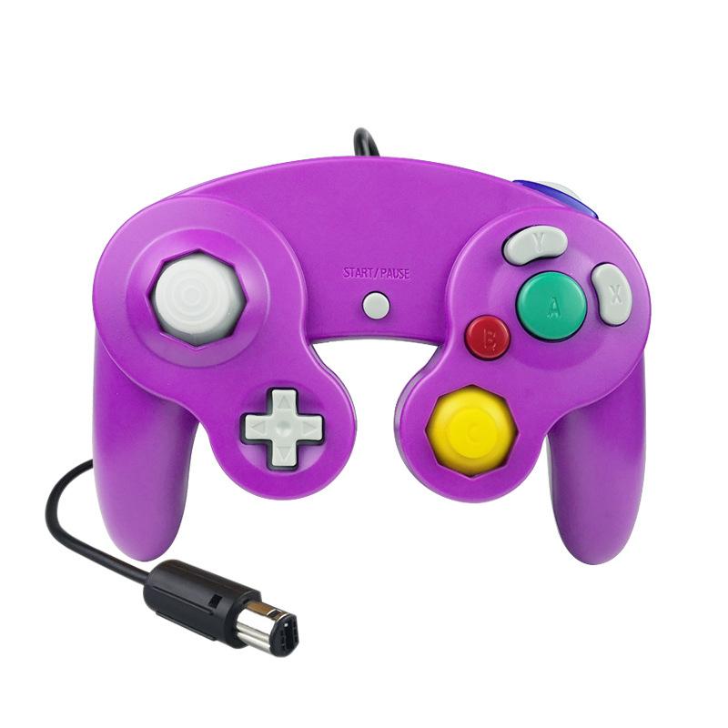 Wired Game Controller for NGC Console - Classic Design,Compatible with GameCube,Vibration Feature - Purple