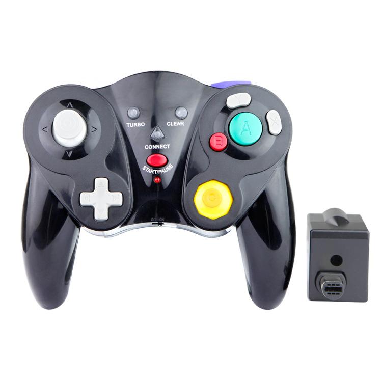 Wireless Game Controller for GC - 2.4Ghz Gamepad with Turbo & Vibration - Compatible with GC Console - Black