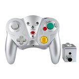 Wireless Game Controller for GC - 2.4Ghz Gamepad with Turbo & Vibration - Compatible with GC Console - Silver