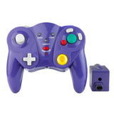 Wireless Game Controller for GC - 2.4Ghz Gamepad with Turbo & Vibration - Compatible with GC Console - Purple