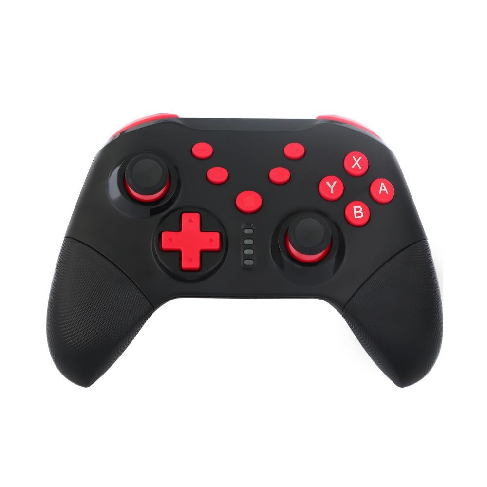 Wireless Game Controller for Switch,PC,Android & PS3 - Pro Gaming Gamepad with Bluetooth,Turbo & Vibration - Black Red