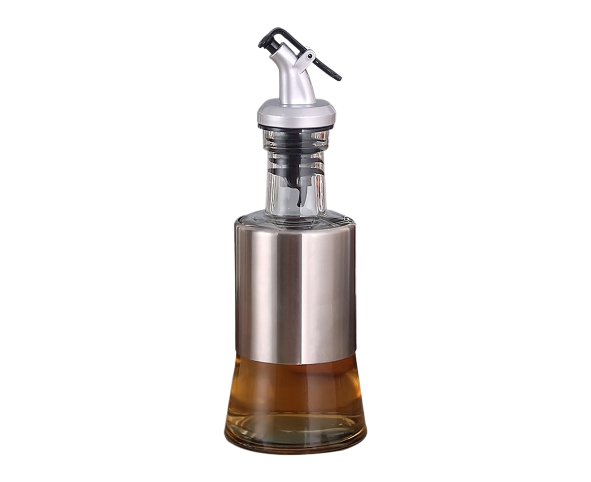 200/350/500ml Stainless Steel Oil Vinegar Bottle Dispenser Cruet Kitchen Gadget-200ML