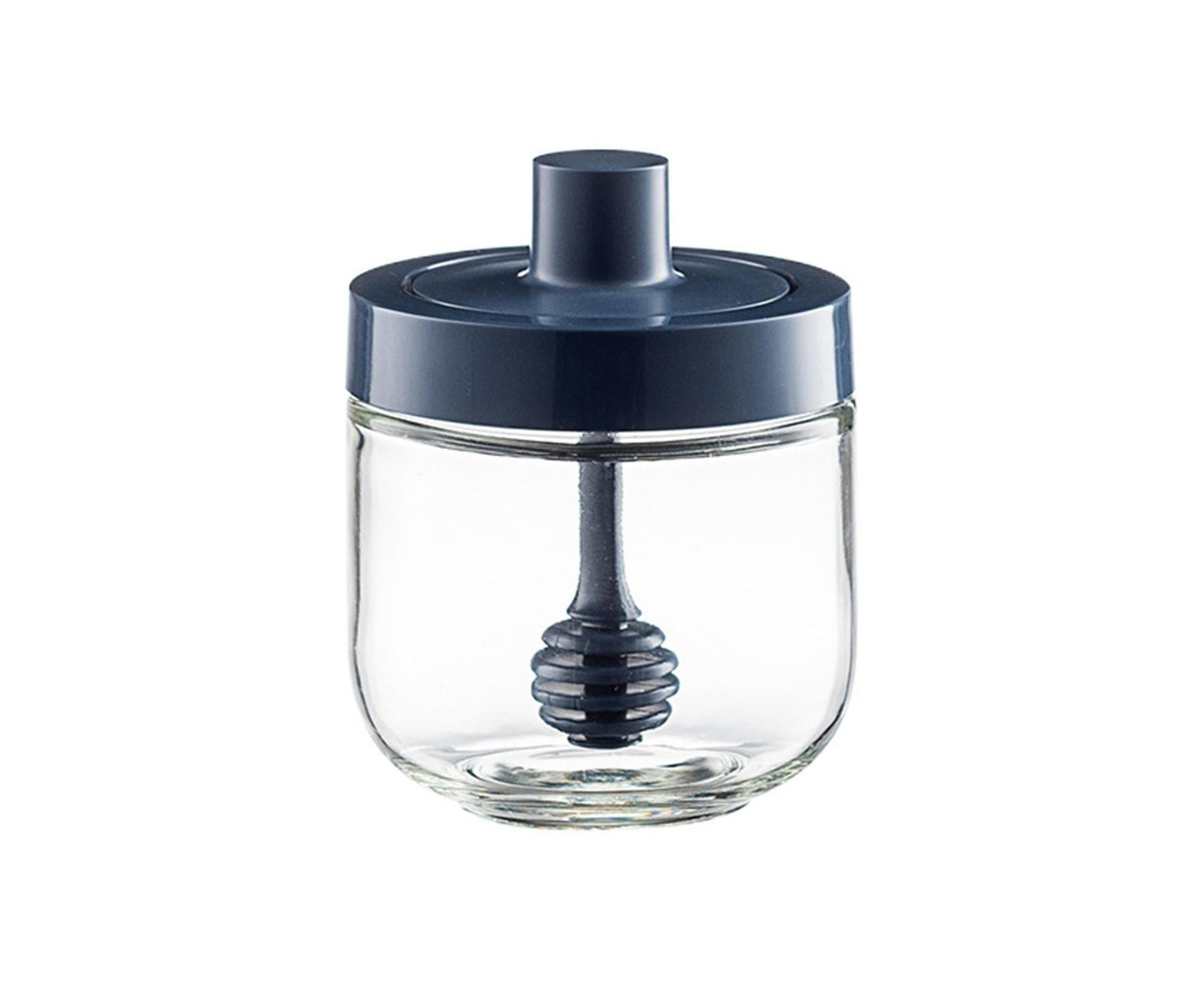One-piece Design Seasoning Jar Smooth Edge Glass Multi-purpose Spice Bottle Cooking Gadget-Blue
