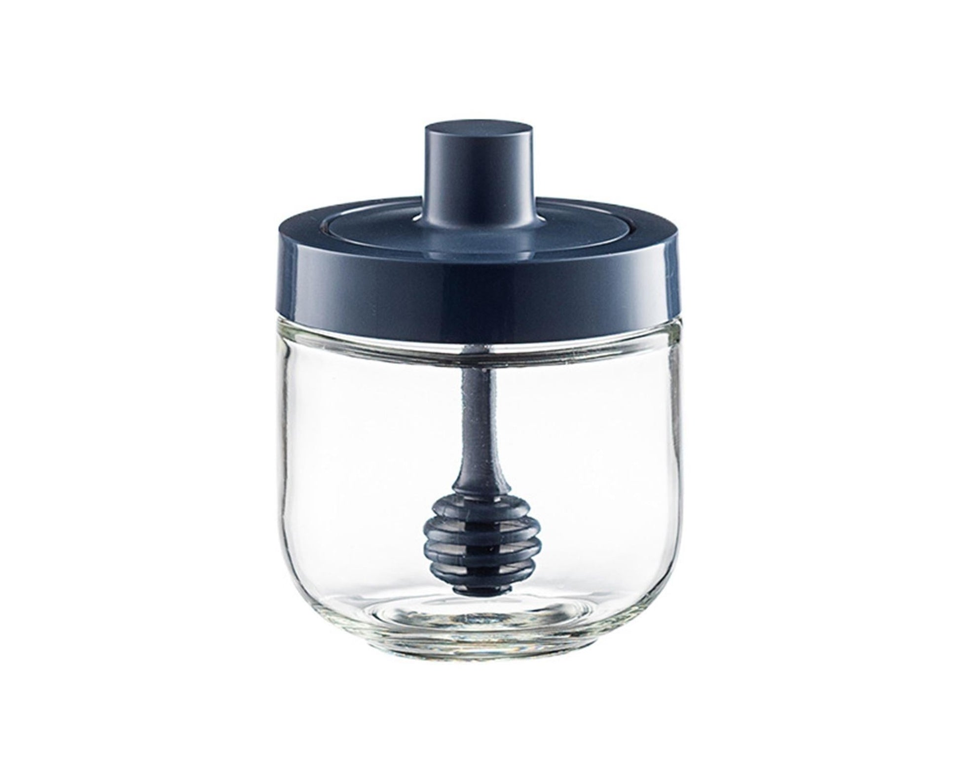 One-piece Design Seasoning Jar Smooth Edge Glass Multi-purpose Spice Bottle Cooking Gadget-Blue