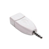 Converter Adapter USB 2.0 Female to 3.5mm Male AUX Audio Durable Car Plug Jack