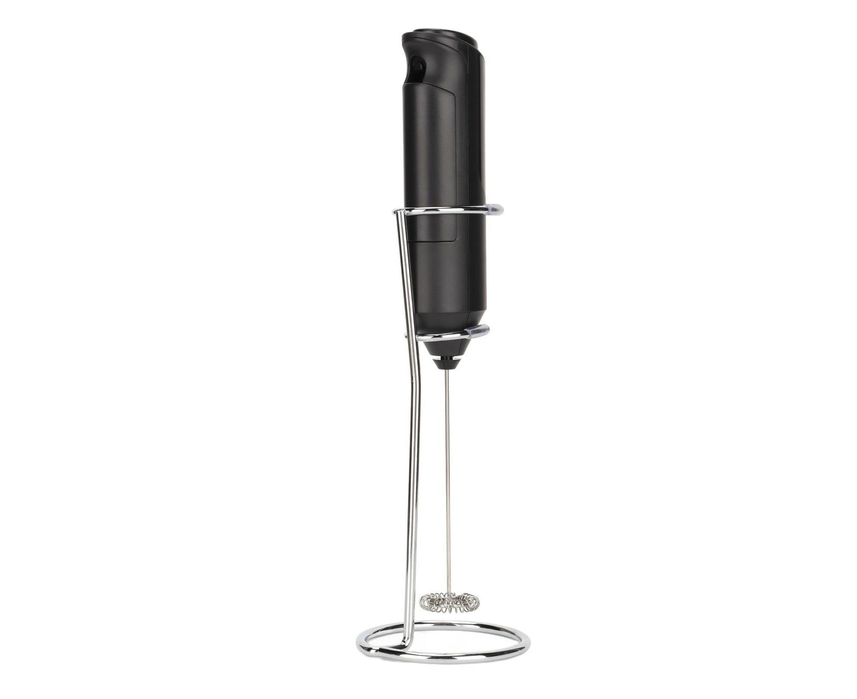 Stainless Steel Handheld Milk Frother, Electric Whisk & Drink Mixer with Bracket for Coffee