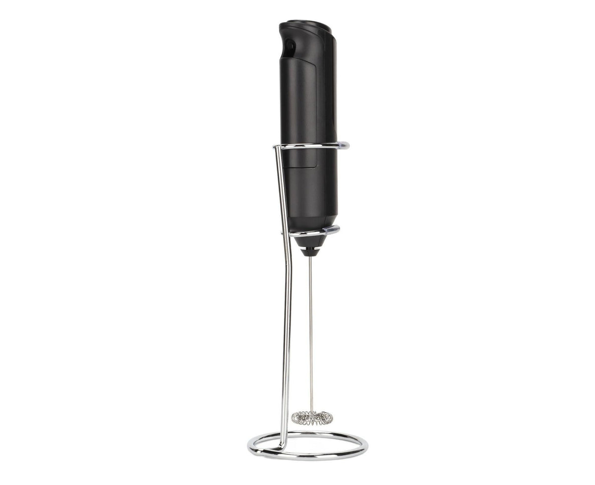 Stainless Steel Handheld Milk Frother, Electric Whisk & Drink Mixer with Bracket for Coffee