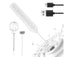Electric Milk Frother, Rechargeable Handheld Foam Maker, 3 Adjustable Speed Levels, Standable Whisk for Coffee & Cream